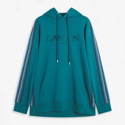 Oversized Lanvin Embroidered Side Curb Hoodie